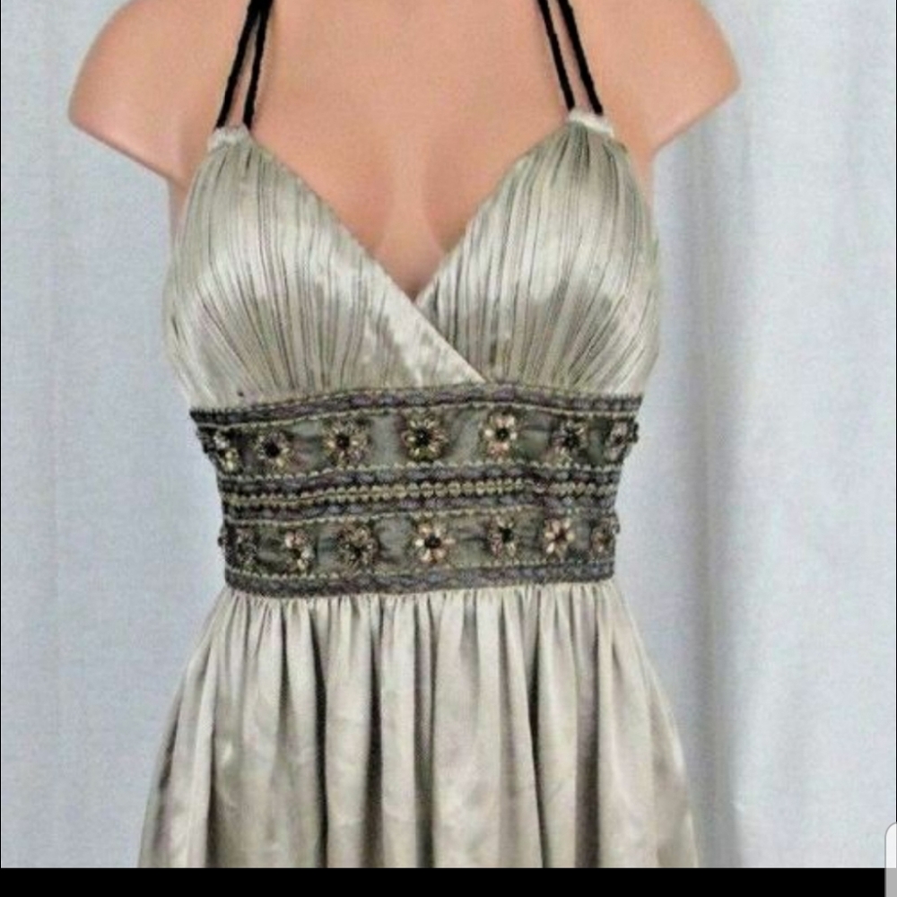 Lyndia Procanik Champagne strings dress - Picture 2 of 9